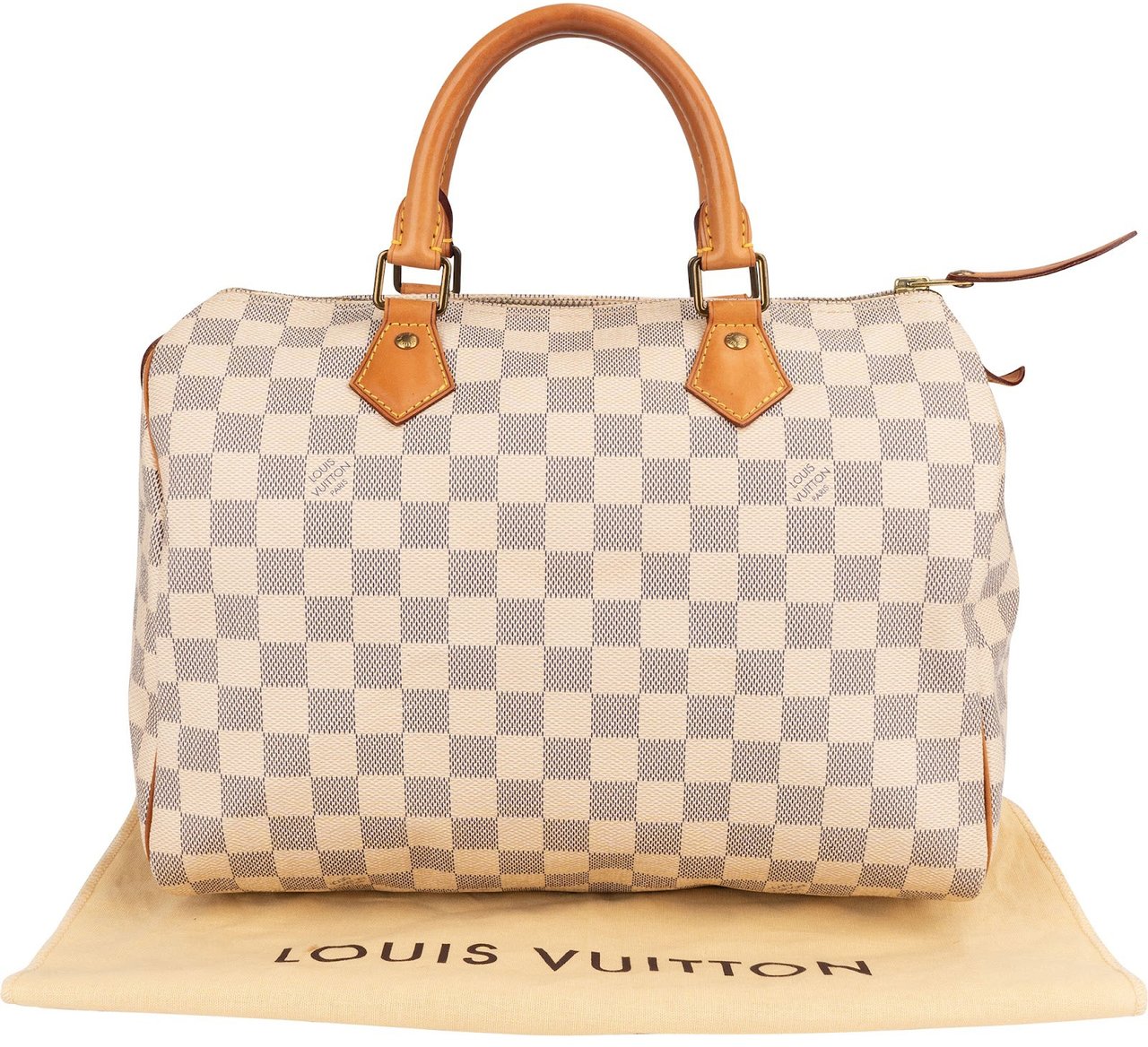 Louis Vuitton Monogram Damier Azur Speedy 30 Handbag Wit