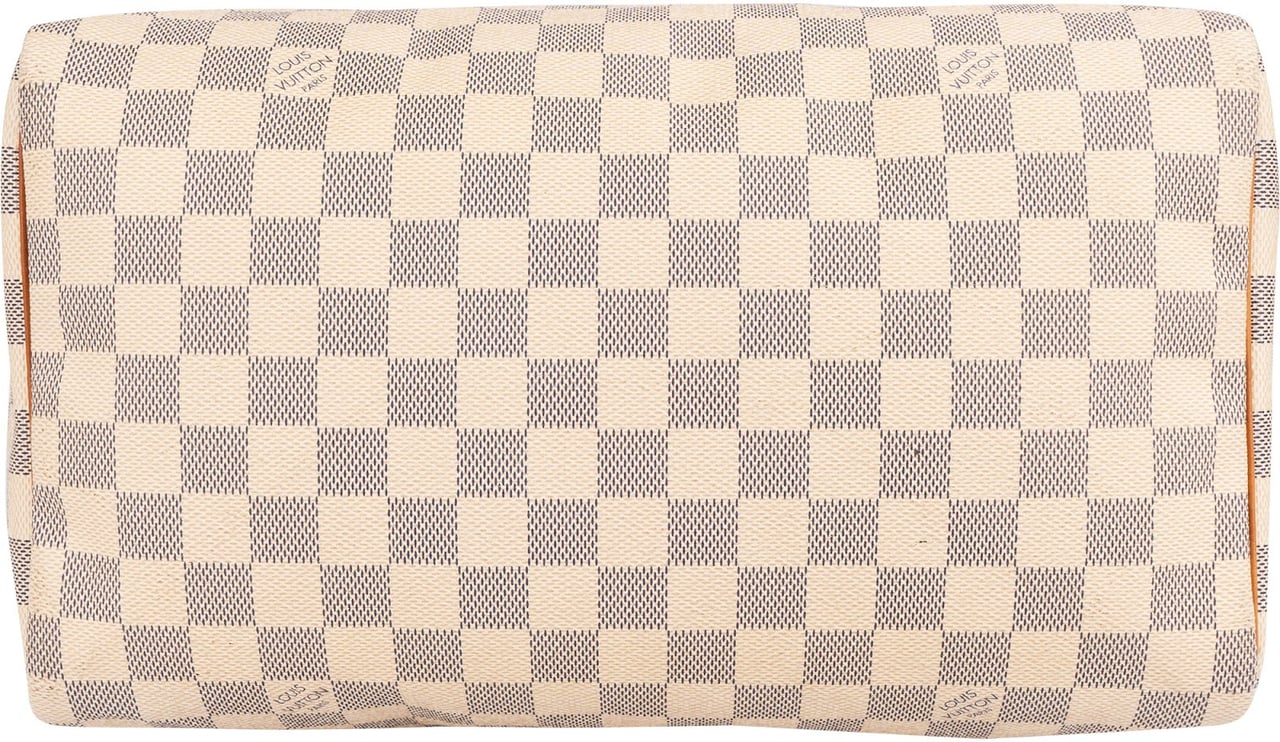 Louis Vuitton Monogram Damier Azur Speedy 30 Handbag Wit