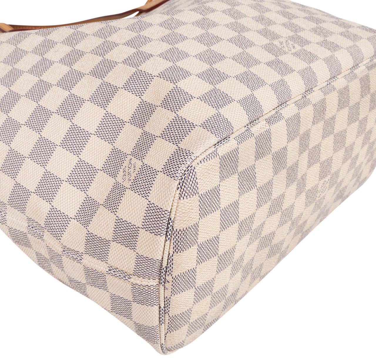 Louis Vuitton Louis Vuitton Monogram Damier Azur Canvas Neverfull MM Shoulder Bag Wit