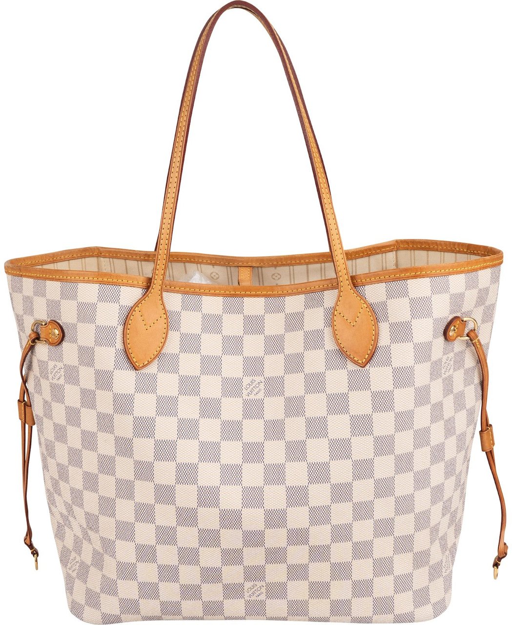 Louis Vuitton Louis Vuitton Monogram Damier Azur Canvas Neverfull MM Shoulder Bag Wit
