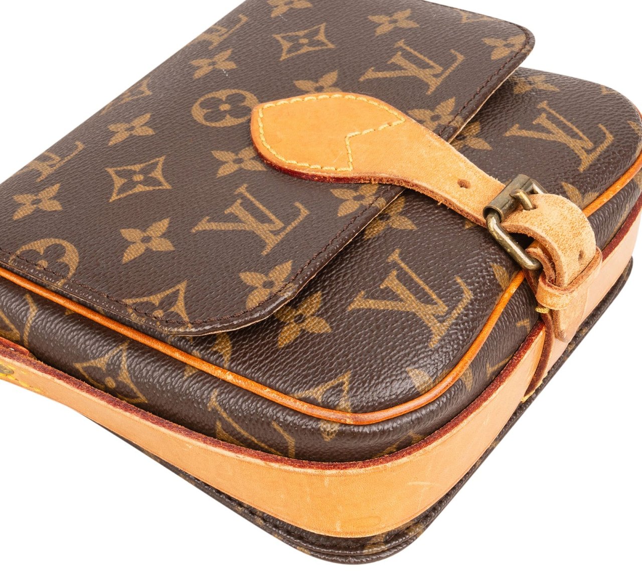 Louis Vuitton Louis Vuitton Monogram Canvas Cartouchiere PM Crossbody Bag Bruin