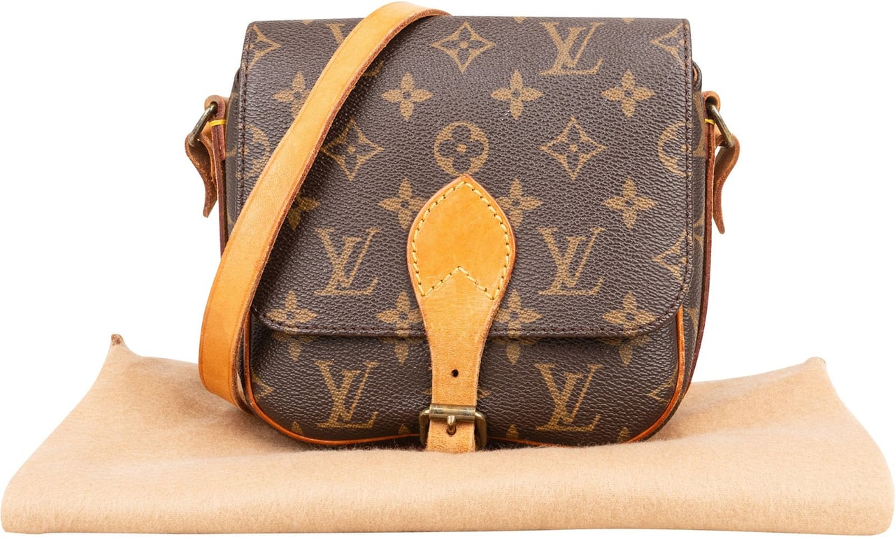 Louis Vuitton Louis Vuitton Monogram Canvas Cartouchiere PM Crossbody Bag Bruin