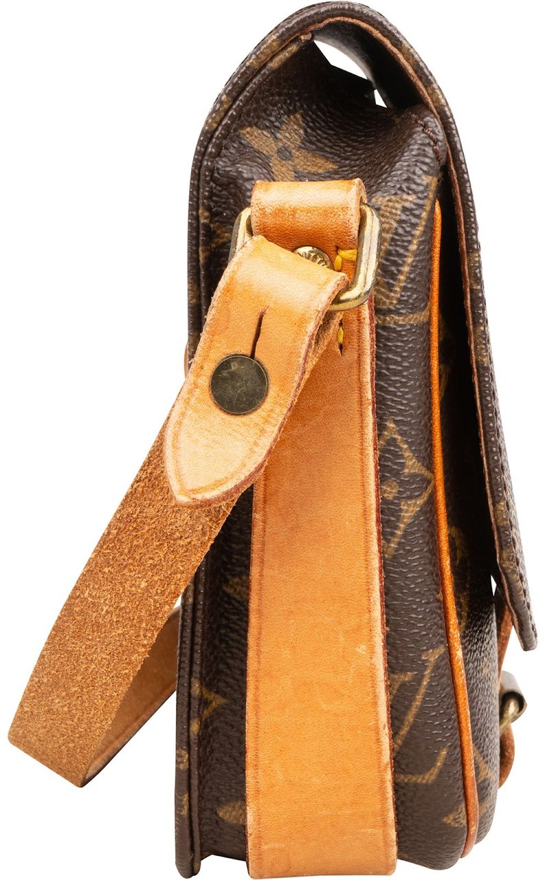 Louis Vuitton Louis Vuitton Monogram Canvas Cartouchiere PM Crossbody Bag Bruin