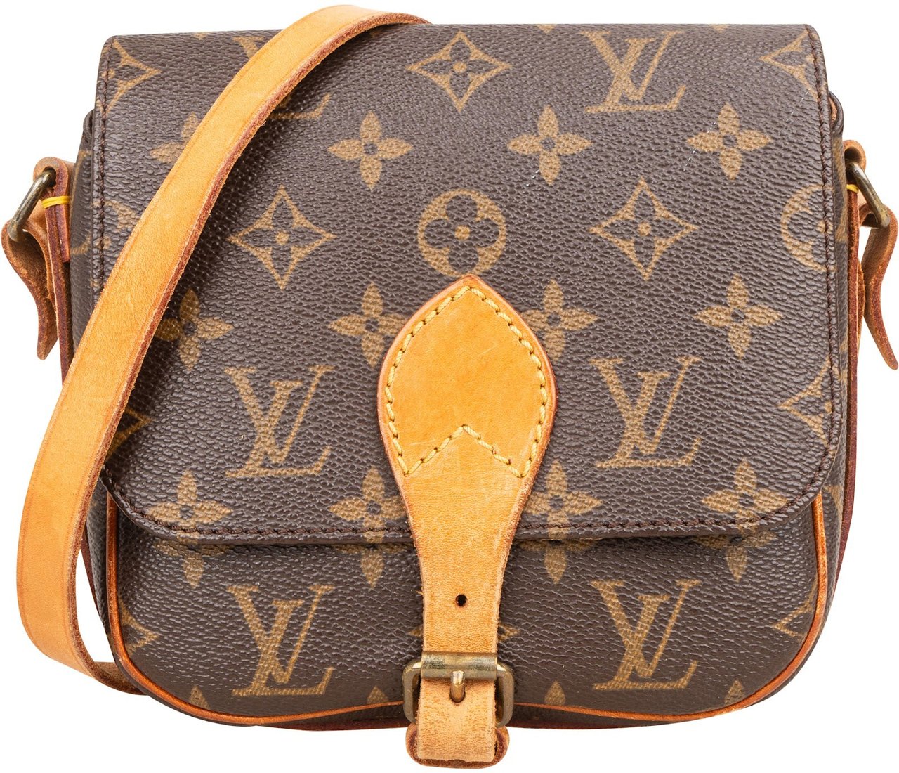 Louis Vuitton Louis Vuitton Monogram Canvas Cartouchiere PM Crossbody Bag Bruin