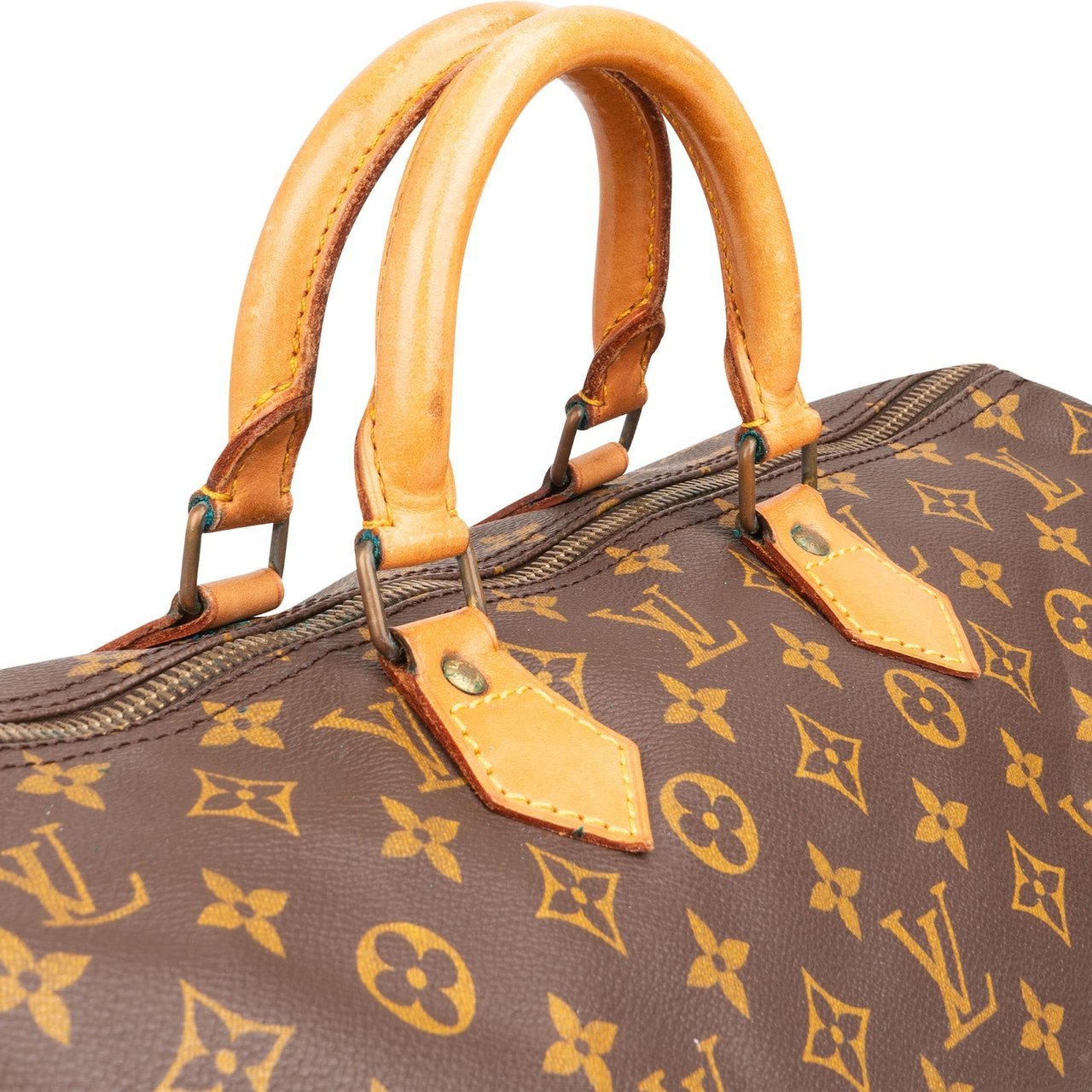 Louis Vuitton Monogram Canvas Speedy 40 Handbag Bruin