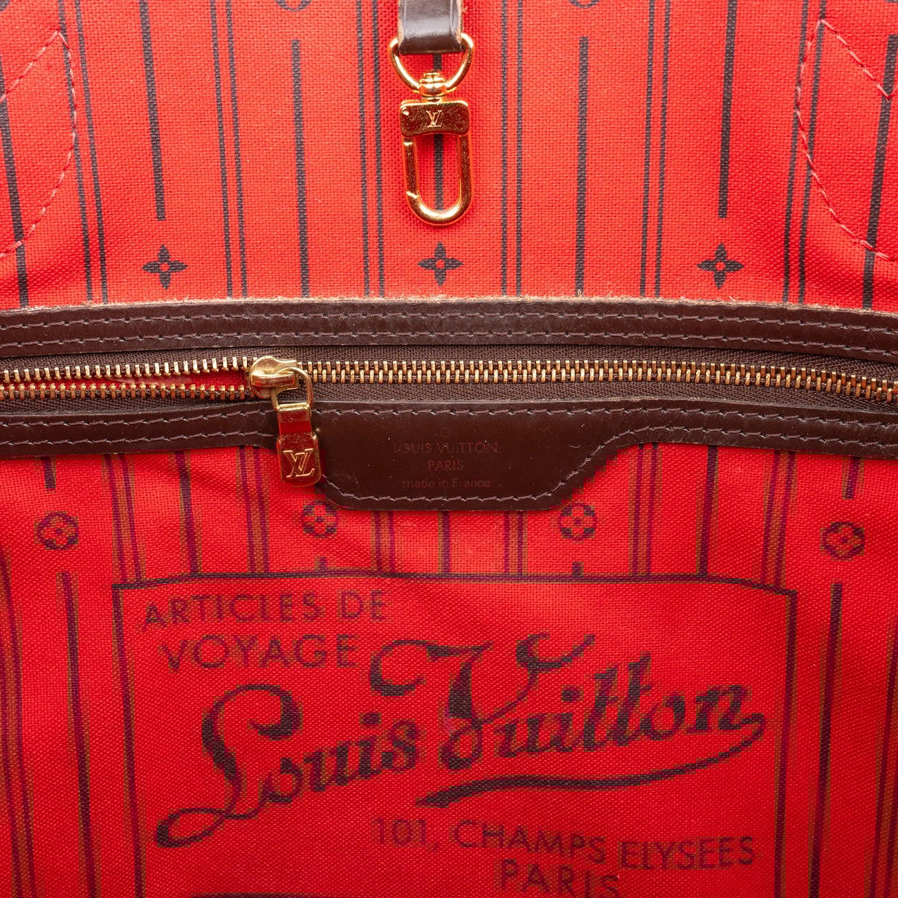 Louis Vuitton Louis Vuitton Monogram Damier Ebene Canvas Neverfull MM Shoulder Bag Bruin