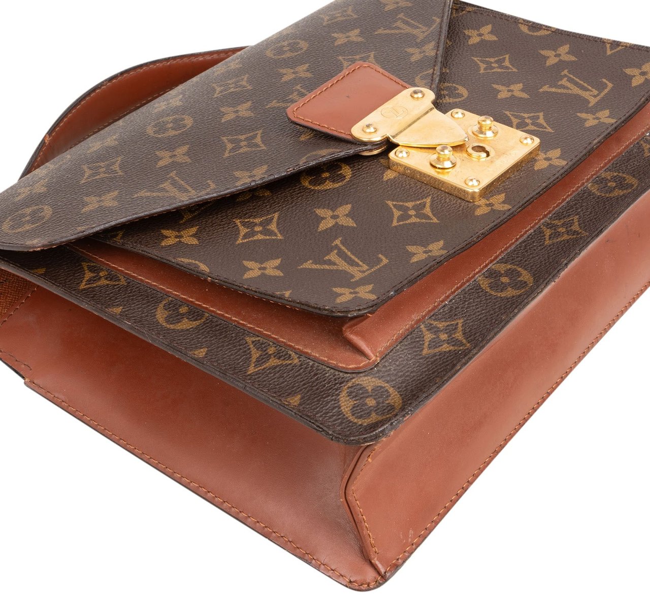 Louis Vuitton Louis Vuitton Monogram Canvas Monceau Handbag Bruin