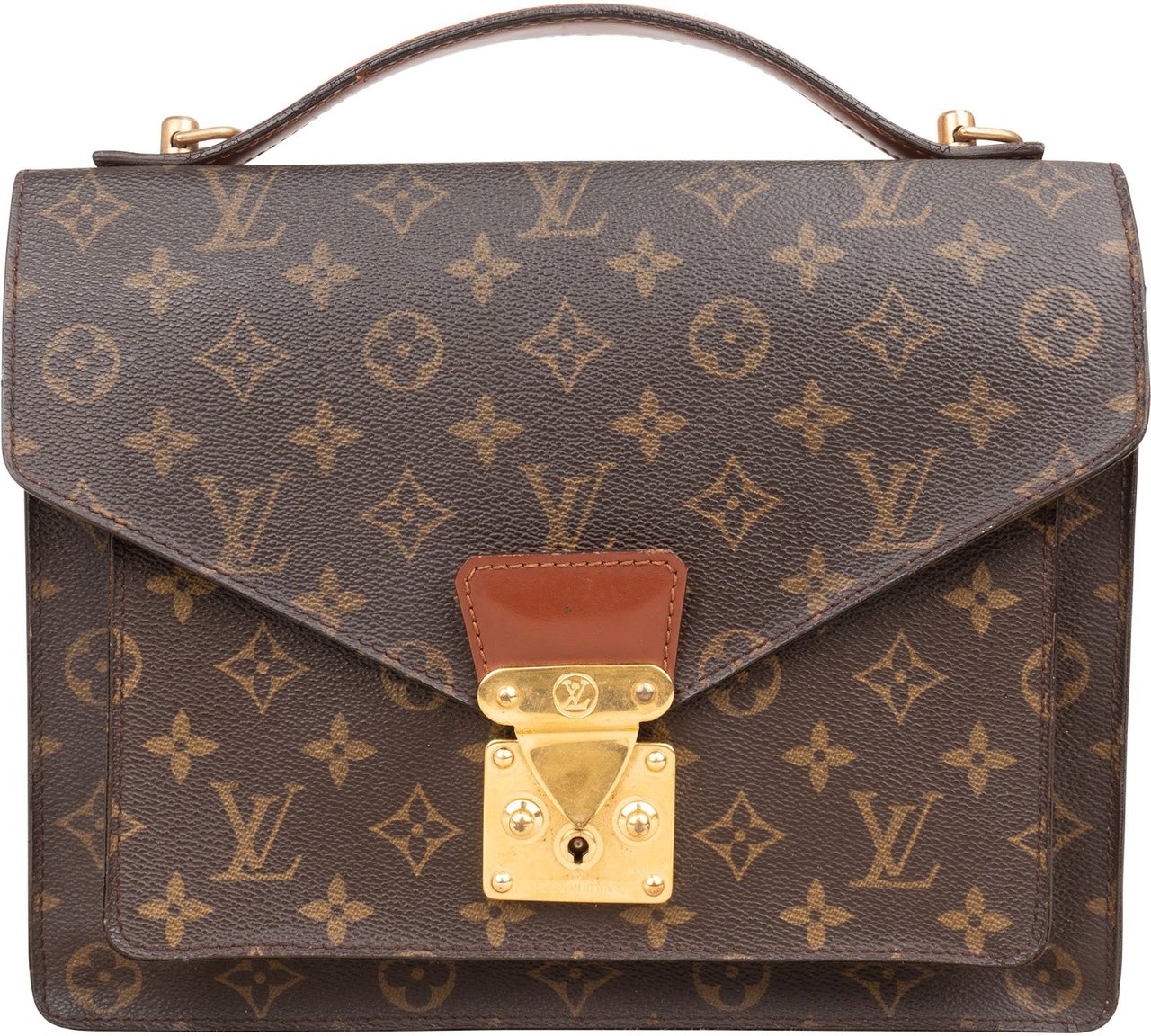 Louis Vuitton Louis Vuitton Monogram Canvas Monceau Handbag Bruin