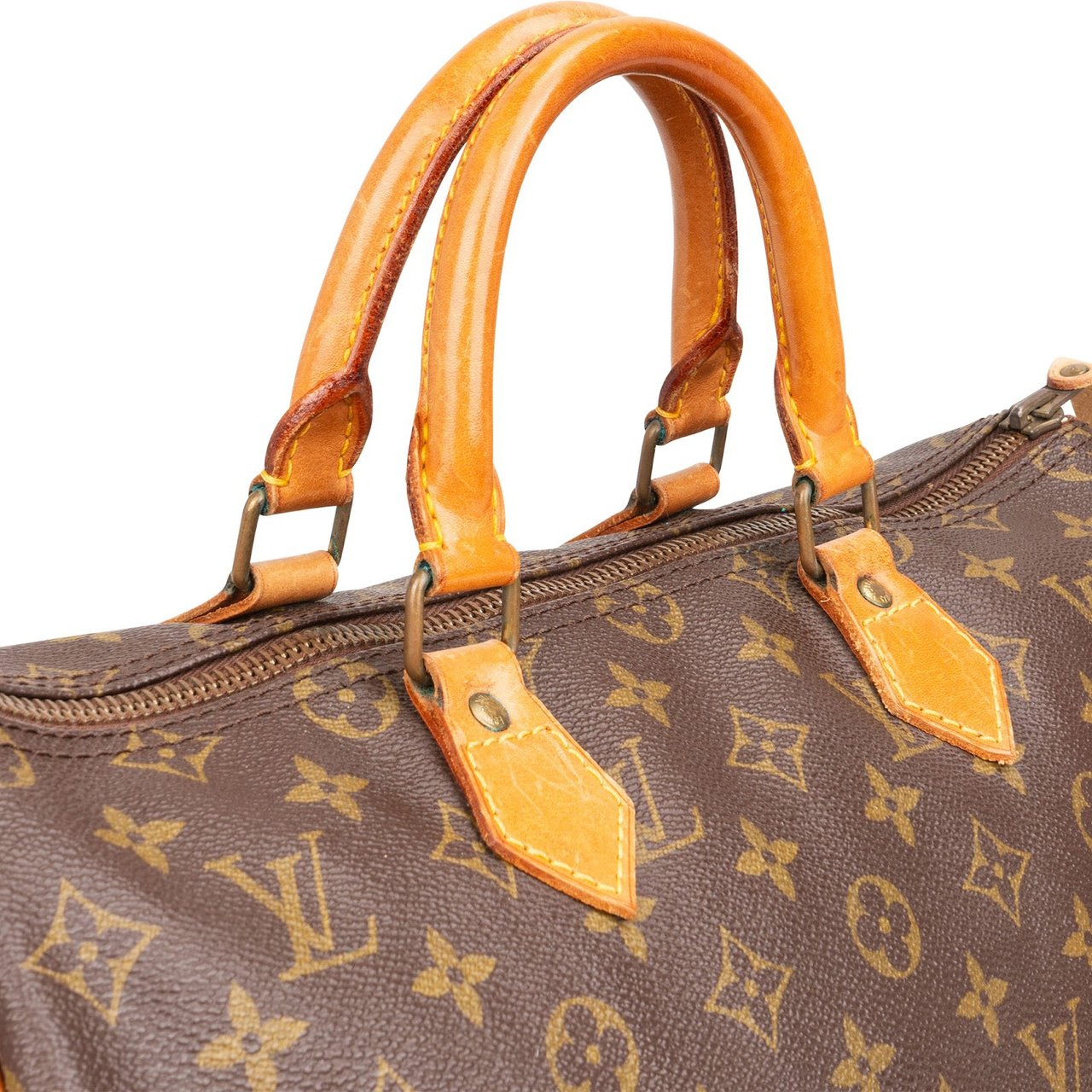 Louis Vuitton Louis Vuitton Monogram Canvas Speedy 35 Handbag Bruin