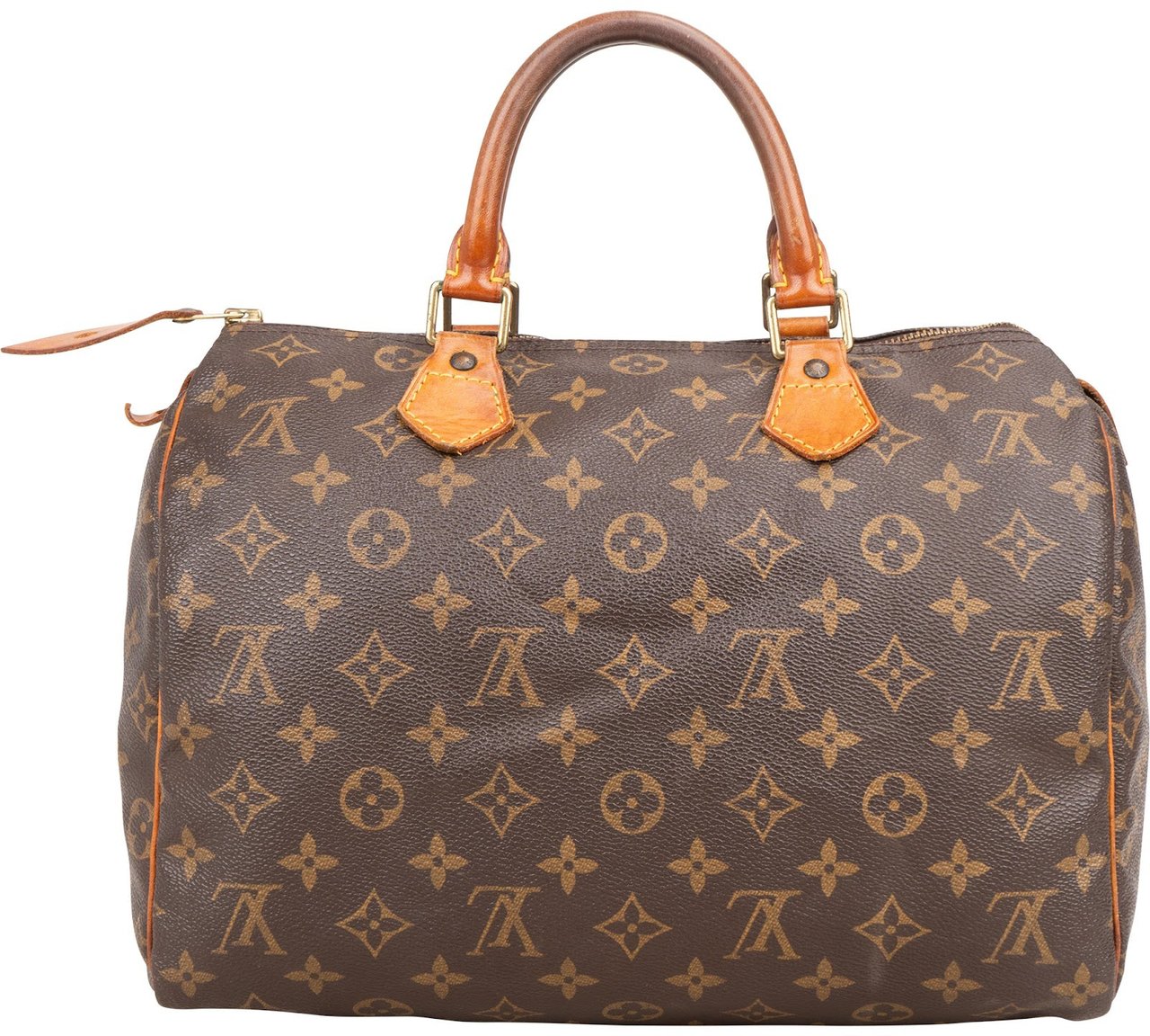 Louis Vuitton Louis Vuitton Monogram Canvas Speedy 30 Handbag Bruin