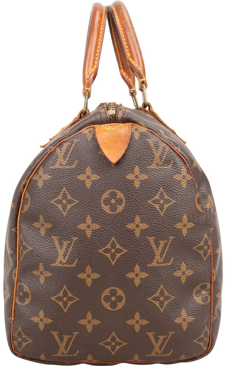 Louis Vuitton Louis Vuitton Monogram Canvas Speedy 30 Handbag Bruin