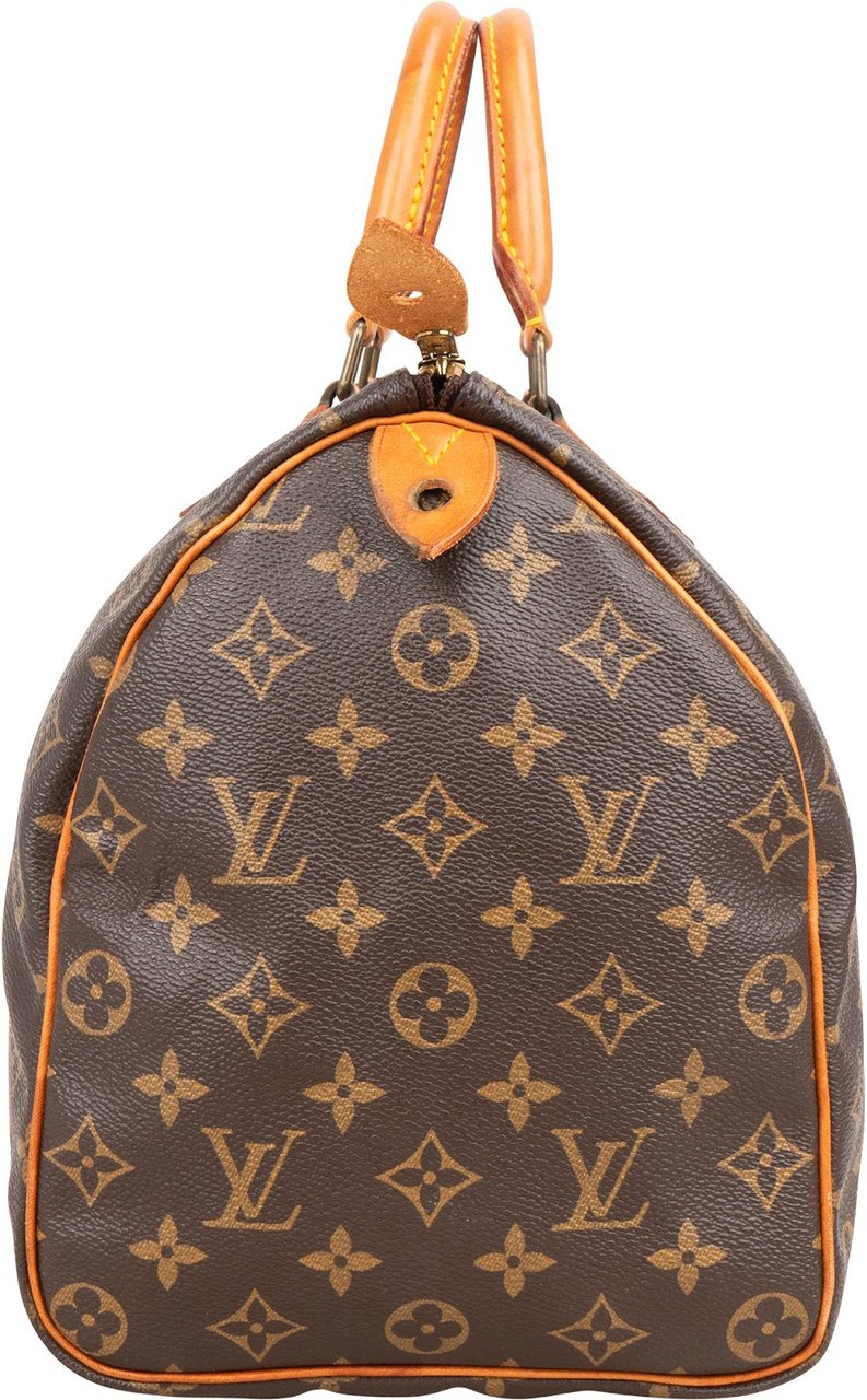 Louis Vuitton Louis Vuitton Monogram Canvas Speedy 35 Handbag Bruin