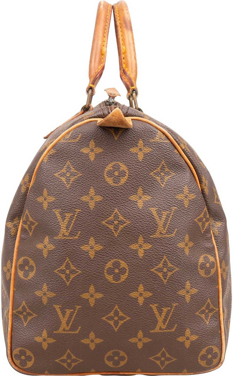 Louis Vuitton Louis Vuitton Monogram Canvas Speedy 35 Handbag Bruin