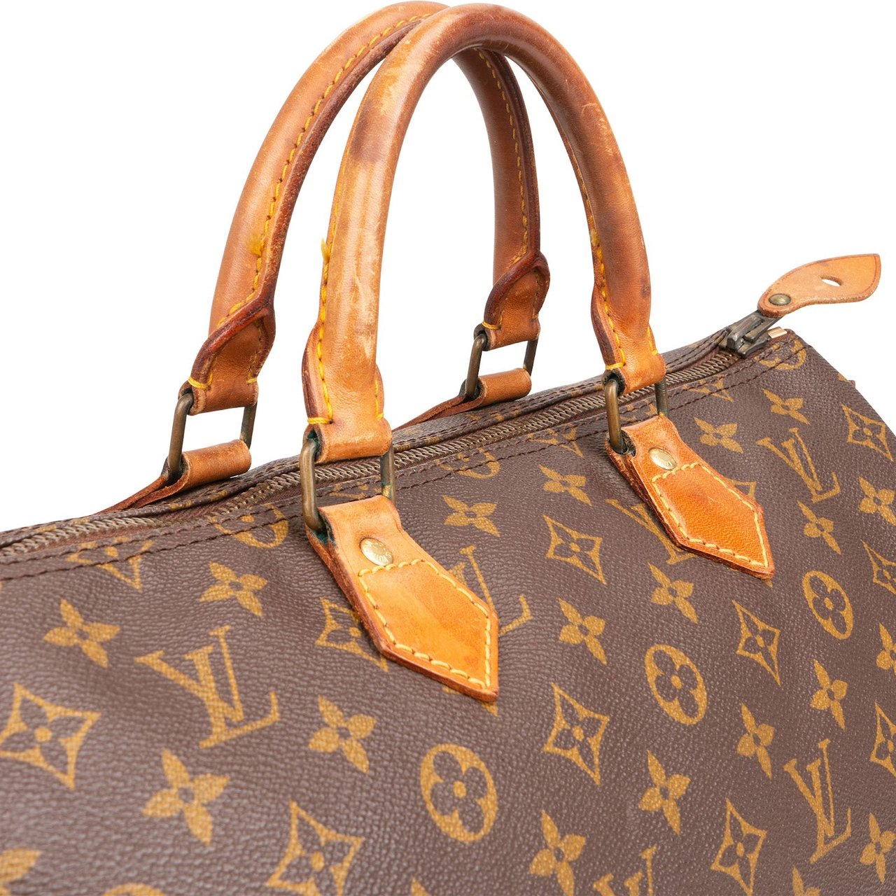 Louis Vuitton Louis Vuitton Monogram Canvas Speedy 35 Handbag Bruin
