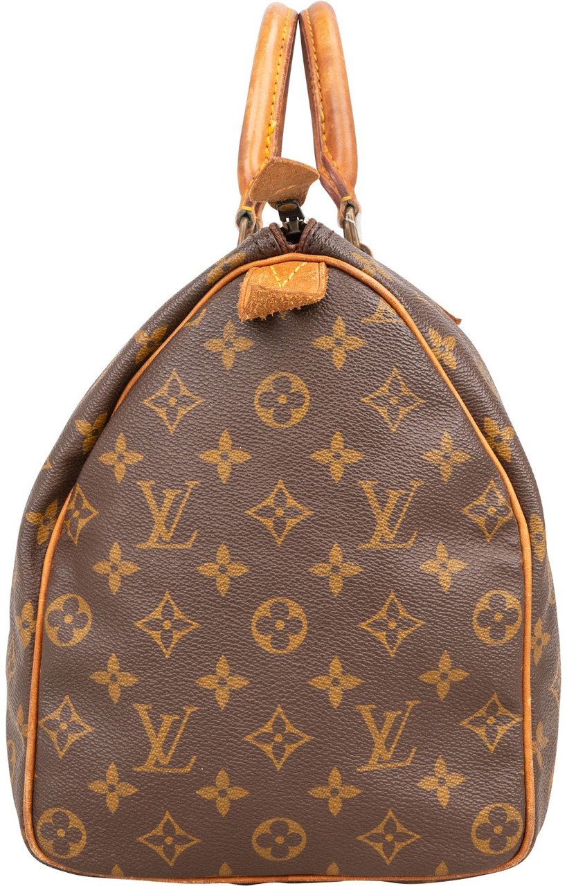 Louis Vuitton Louis Vuitton Monogram Canvas Speedy 35 Handbag Bruin