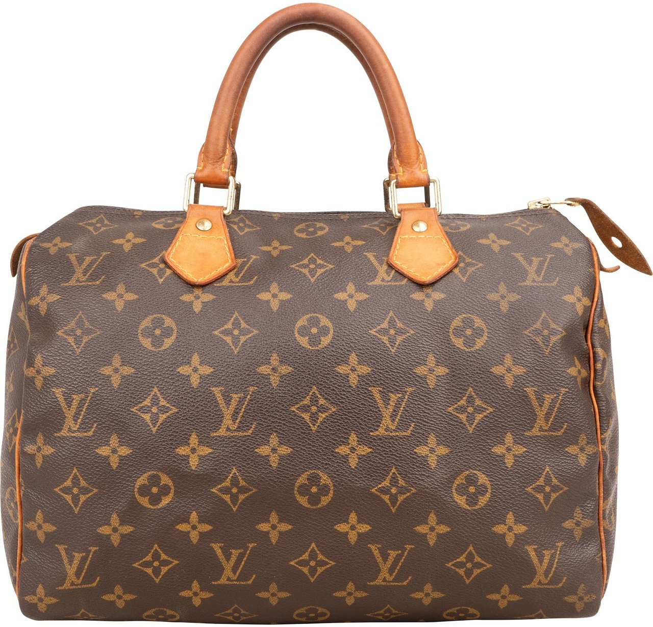 Louis Vuitton Louis Vuitton Monogram Canvas Speedy 30 Handbag Bruin