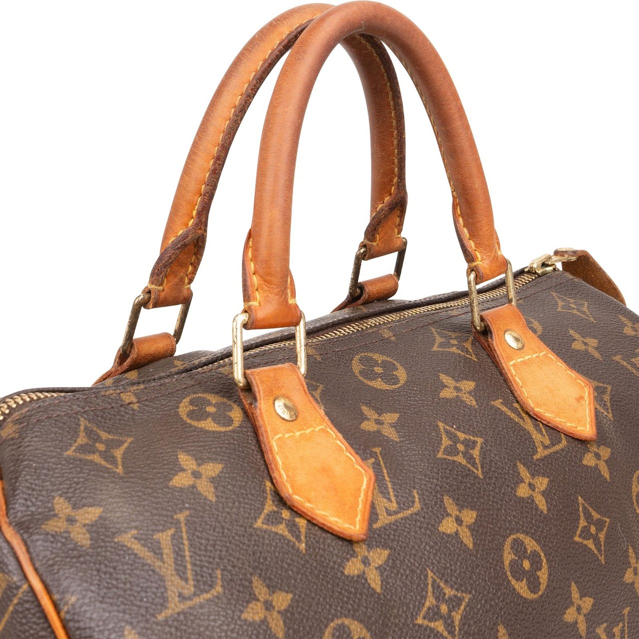 Louis Vuitton Louis Vuitton Monogram Canvas Speedy 30 Handbag Bruin
