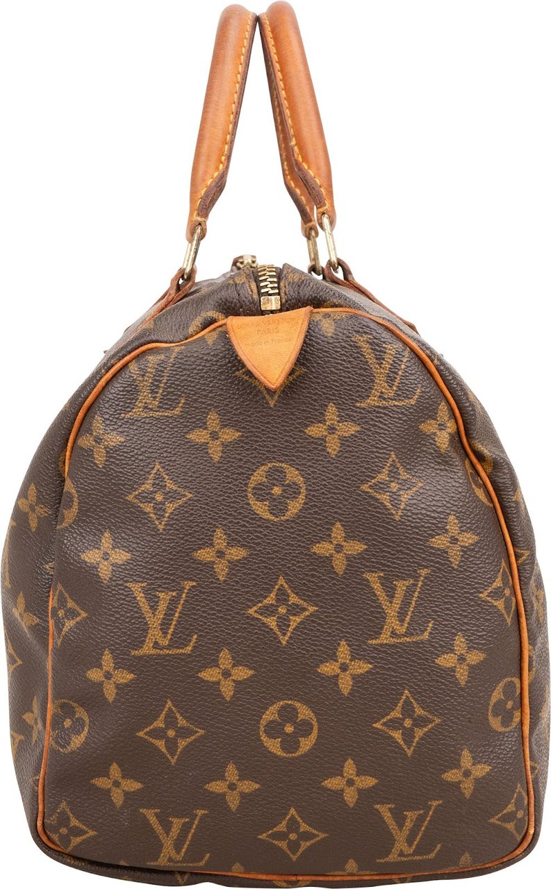 Louis Vuitton Louis Vuitton Monogram Canvas Speedy 30 Handbag Bruin