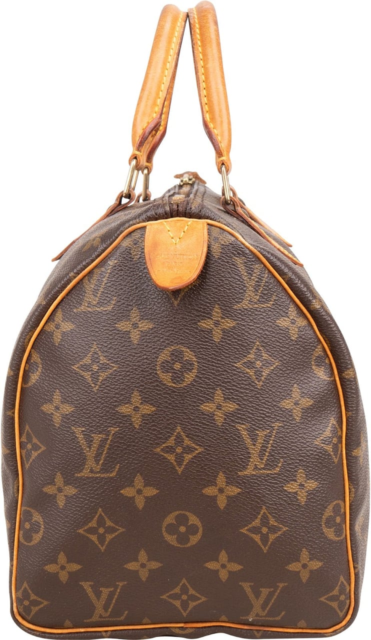 Louis Vuitton Louis Vuitton Monogram Canvas Speedy 30 Handbag Bruin