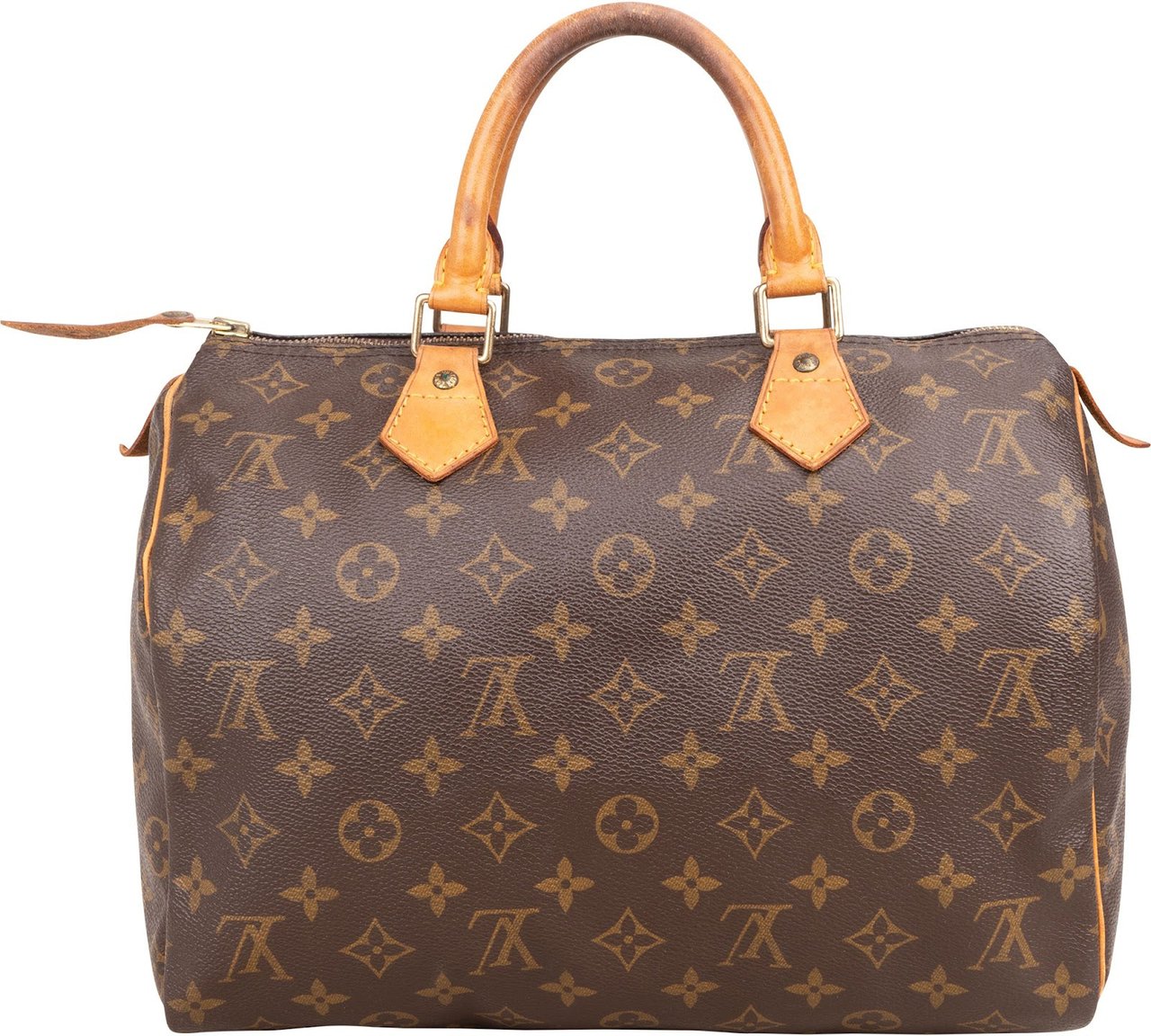 Louis Vuitton Louis Vuitton Monogram Canvas Speedy 30 Handbag Bruin