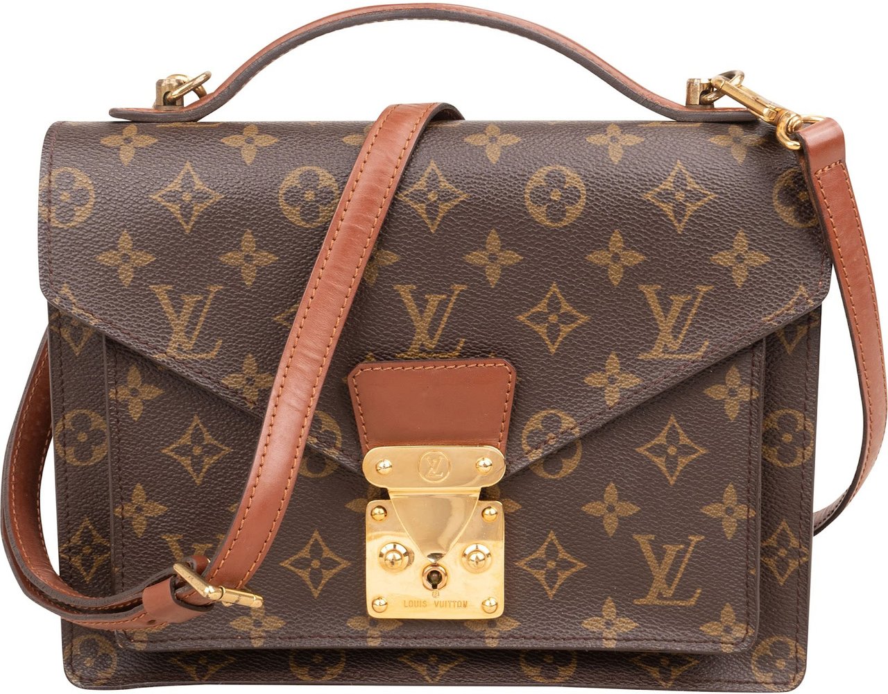 Louis Vuitton Monogram Canvas Monceau Handbag Bruin