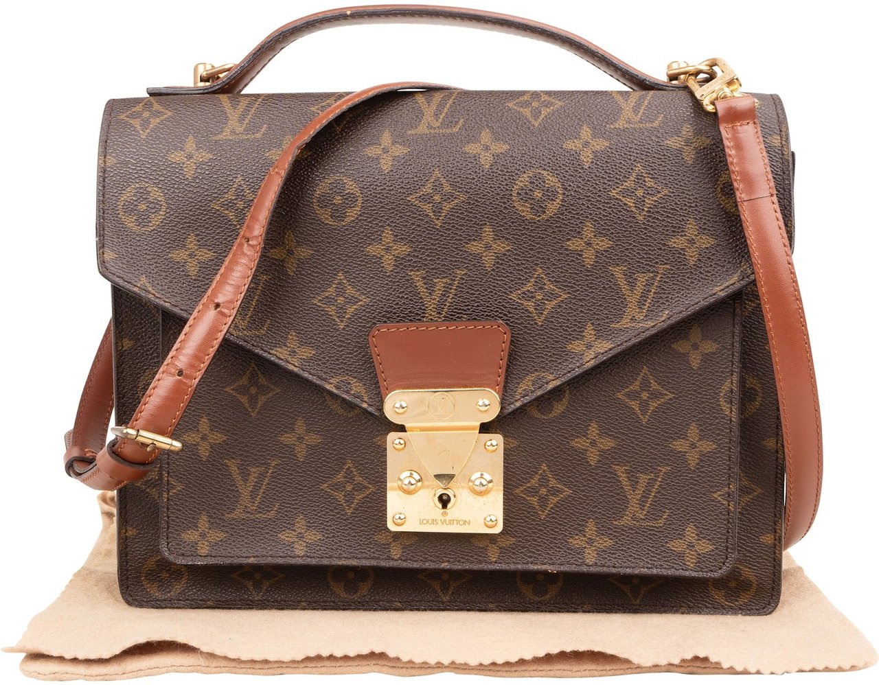Louis Vuitton Louis Vuitton Monogram Canvas Monceau Handbag Bruin