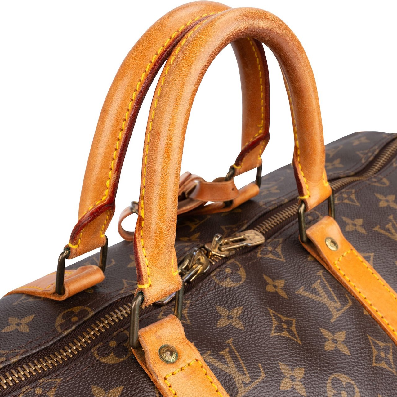 Louis Vuitton Louis Vuitton Monogram Canvas Keepall 50 Travel Bag Bruin