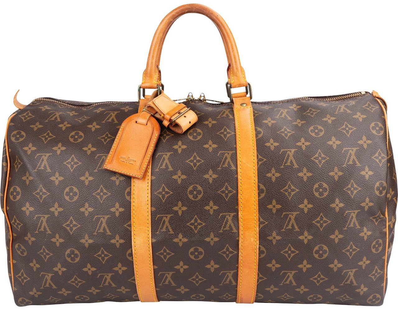 Louis Vuitton Louis Vuitton Monogram Canvas Keepall 50 Travel Bag Bruin