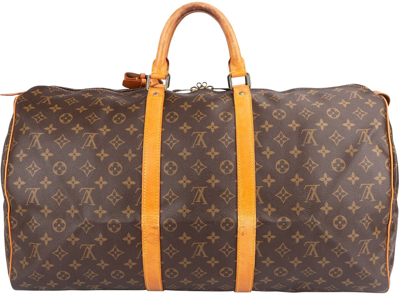 Louis Vuitton Louis Vuitton Monogram Canvas Keepall 55 Travel Bag Bruin