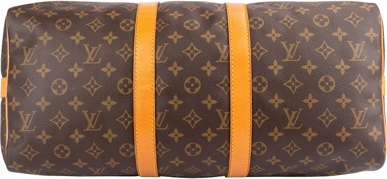 Louis Vuitton Monogram Canvas Keepall 45 Bandoulière Travel Bag Bruin