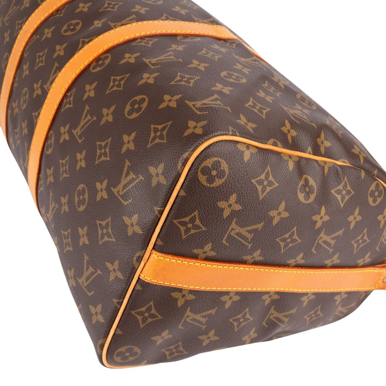 Louis Vuitton Monogram Canvas Keepall 45 Bandoulière Travel Bag Bruin
