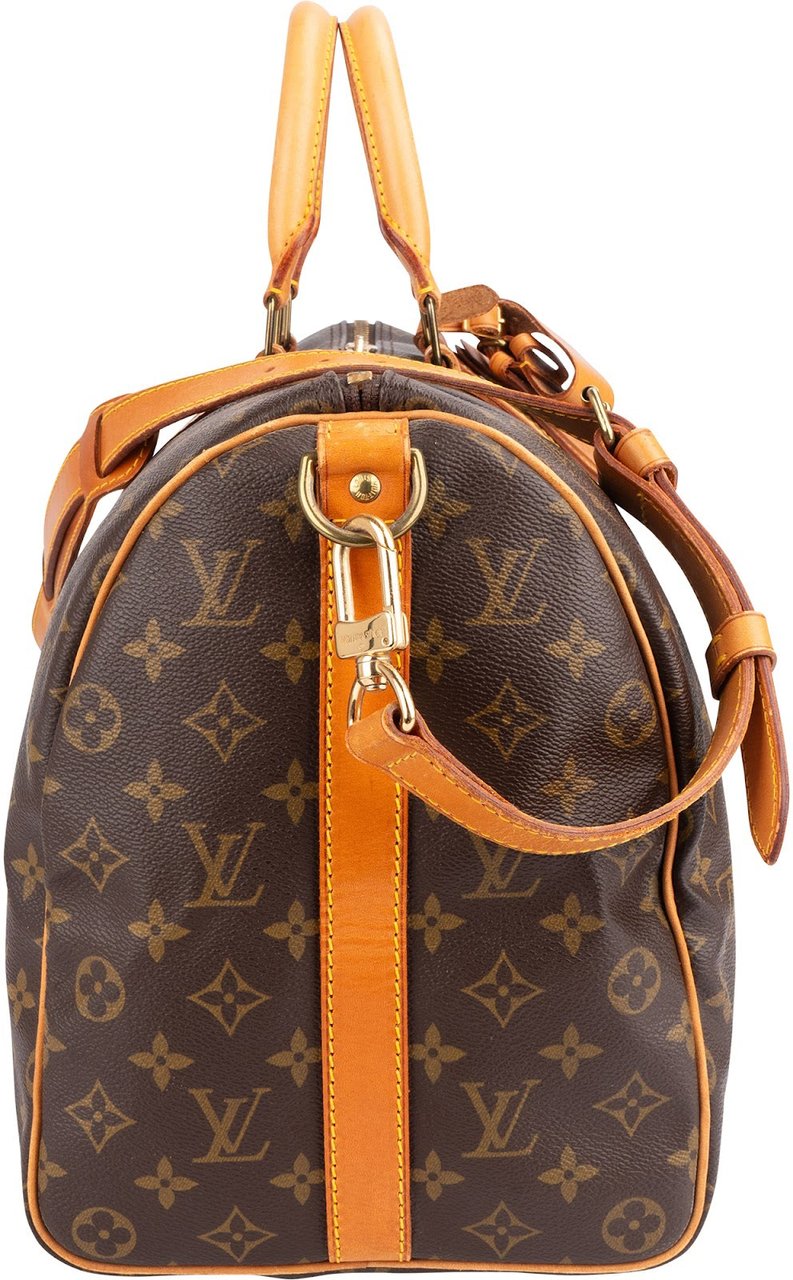 Louis Vuitton Monogram Canvas Keepall 45 Bandoulière Travel Bag Bruin