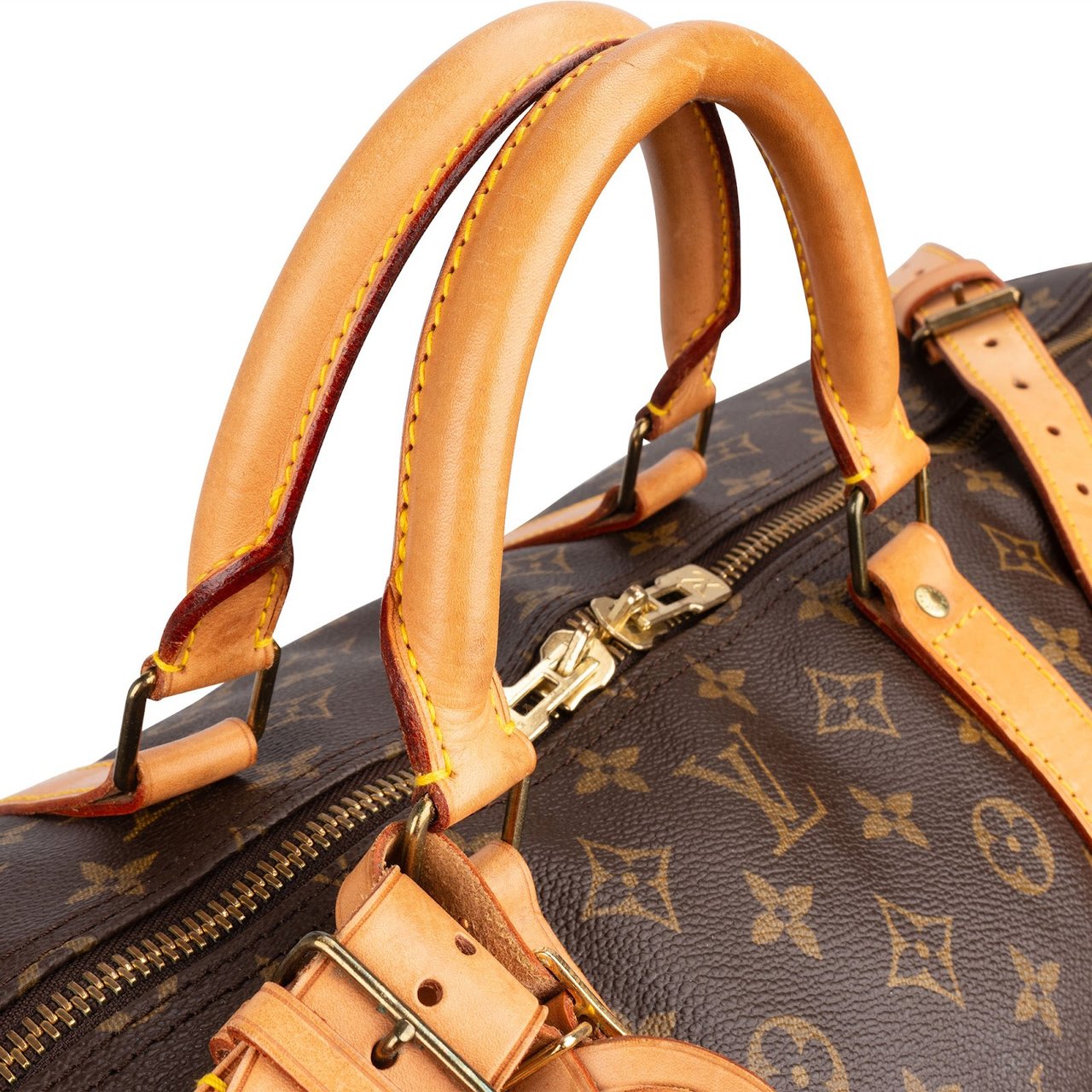 Louis Vuitton Louis Vuitton Monogram Canvas Keepall 60 Bandoulière Travel Bag Bruin