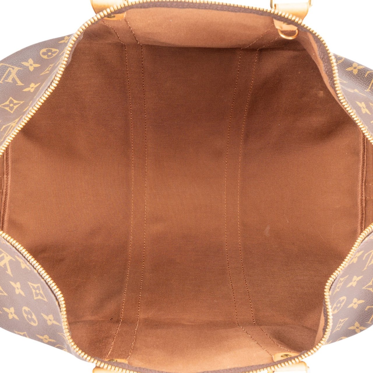 Louis Vuitton Monogram Canvas Keepall 50 Bandoulière Travel Bag Bruin