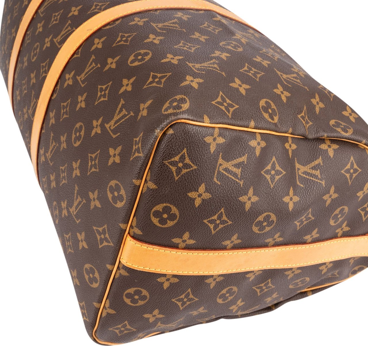 Louis Vuitton Monogram Canvas Keepall 50 Bandoulière Travel Bag Bruin