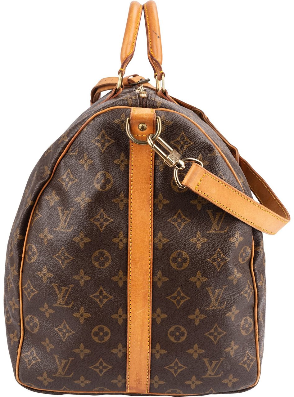 Louis Vuitton Louis Vuitton Monogram Canvas Keepall 60 Bandoulière Travel Bag Bruin
