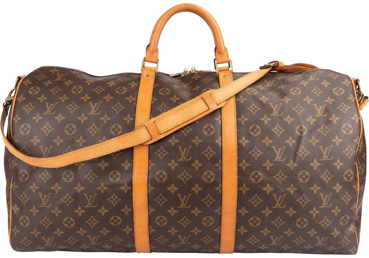 Louis Vuitton Louis Vuitton Monogram Canvas Keepall 60 Bandoulière Travel Bag Bruin