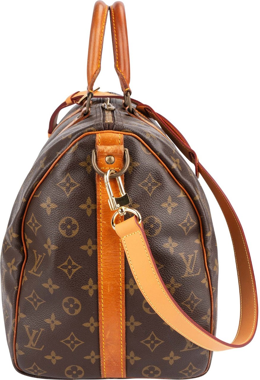 Louis Vuitton Monogram Canvas Keepall 45 Bandoulière Travel Bag Bruin
