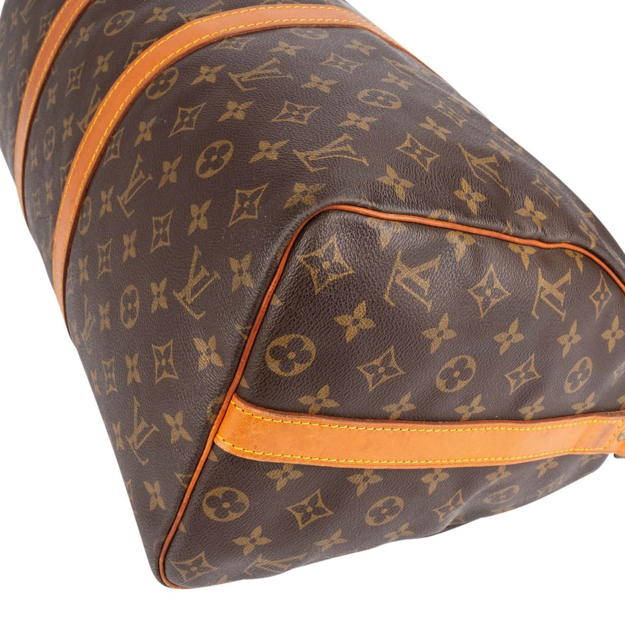 Louis Vuitton Monogram Canvas Keepall 45 Bandoulière Travel Bag Bruin