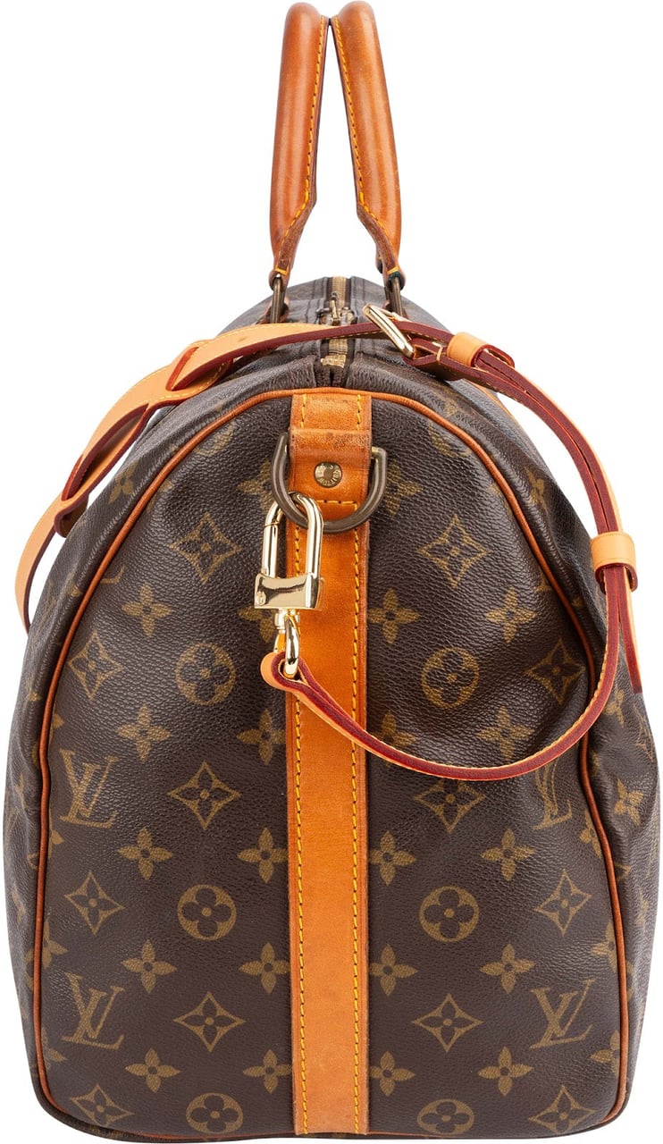 Louis Vuitton Monogram Canvas Keepall 45 Bandoulière Travel Bag Bruin
