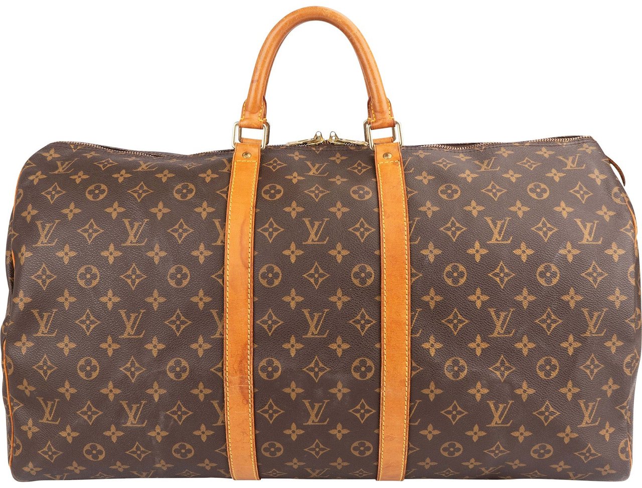 Louis Vuitton Monogram Canvas Keepall 55 Travel Bag Bruin