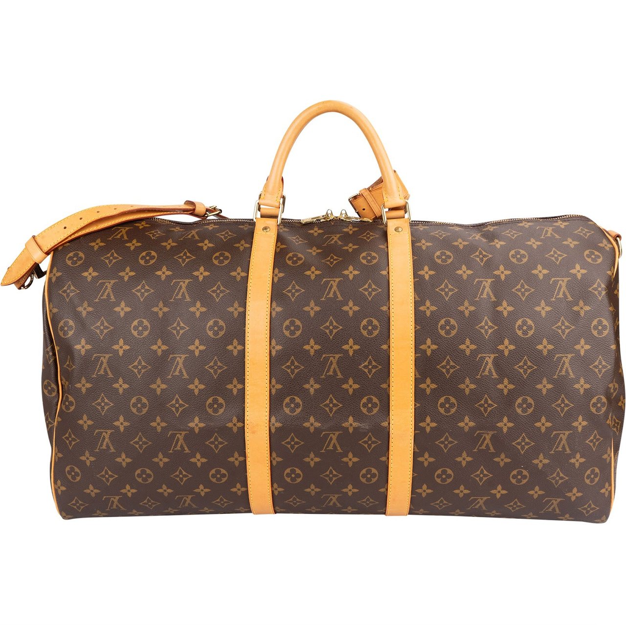 Louis Vuitton Louis Vuitton Monogram Canvas Keepall 60 Bandoulière Travel Bag Bruin
