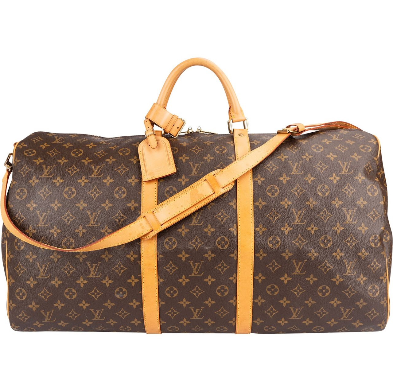 Louis Vuitton Louis Vuitton Monogram Canvas Keepall 60 Bandoulière Travel Bag Bruin