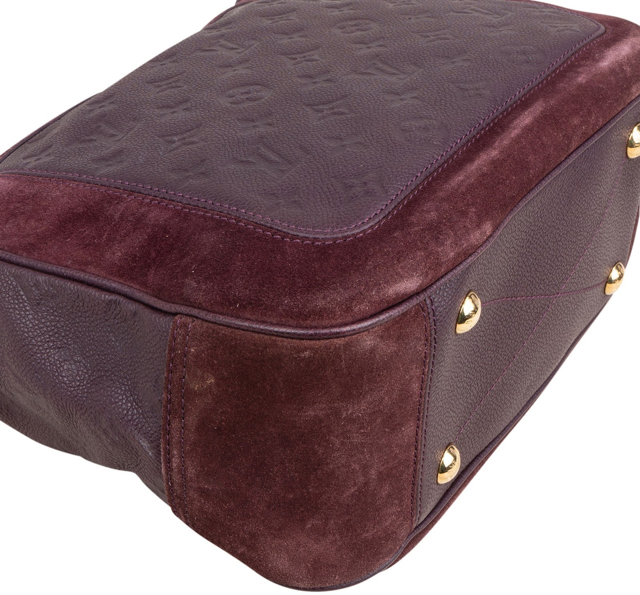 Louis Vuitton Louis Vuitton Leather Monogram Empreinte Suede Audacieuse PM Crossbody Bag Paars