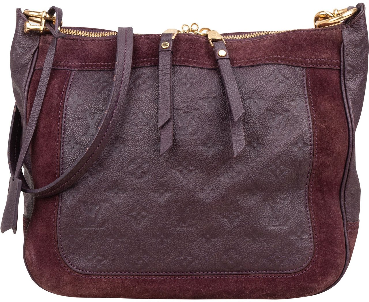 Louis Vuitton Louis Vuitton Leather Monogram Empreinte Suede Audacieuse PM Crossbody Bag Paars