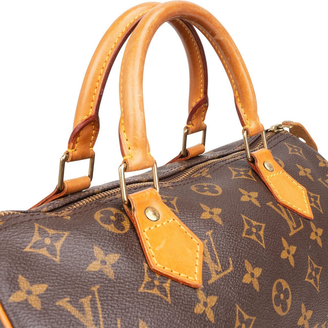Louis Vuitton Louis Vuitton Monogram Canvas Speedy 30 Handbag Bruin