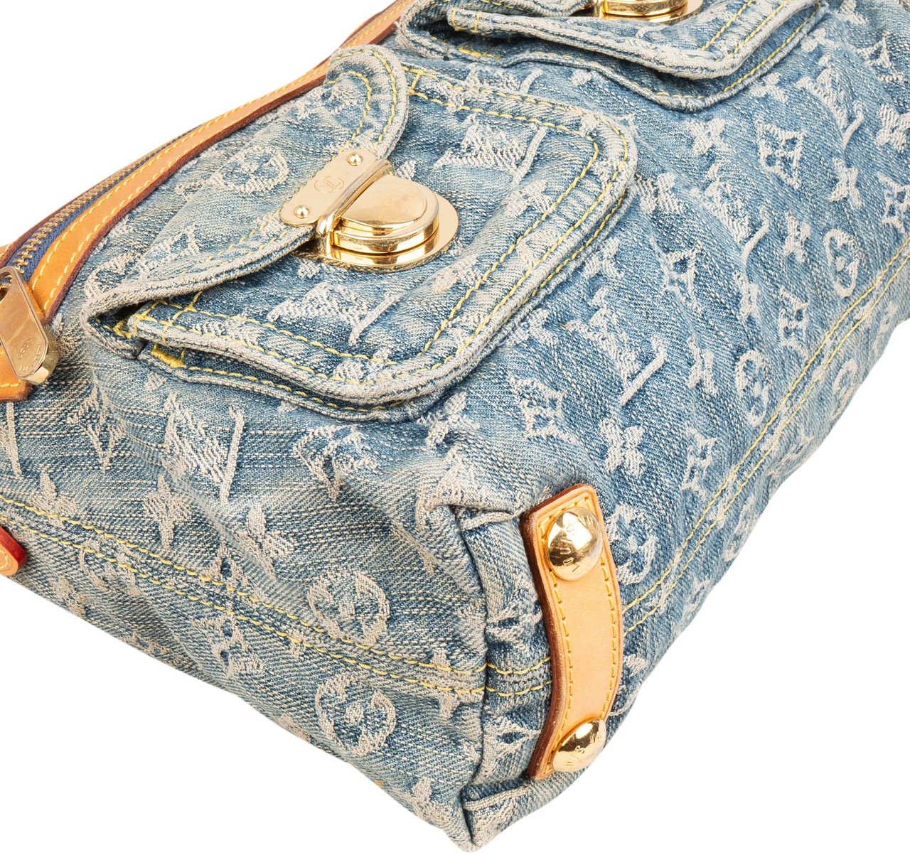 Louis Vuitton Louis Vuitton Monogram Denim Baggy PM Shoulder Bag Blauw