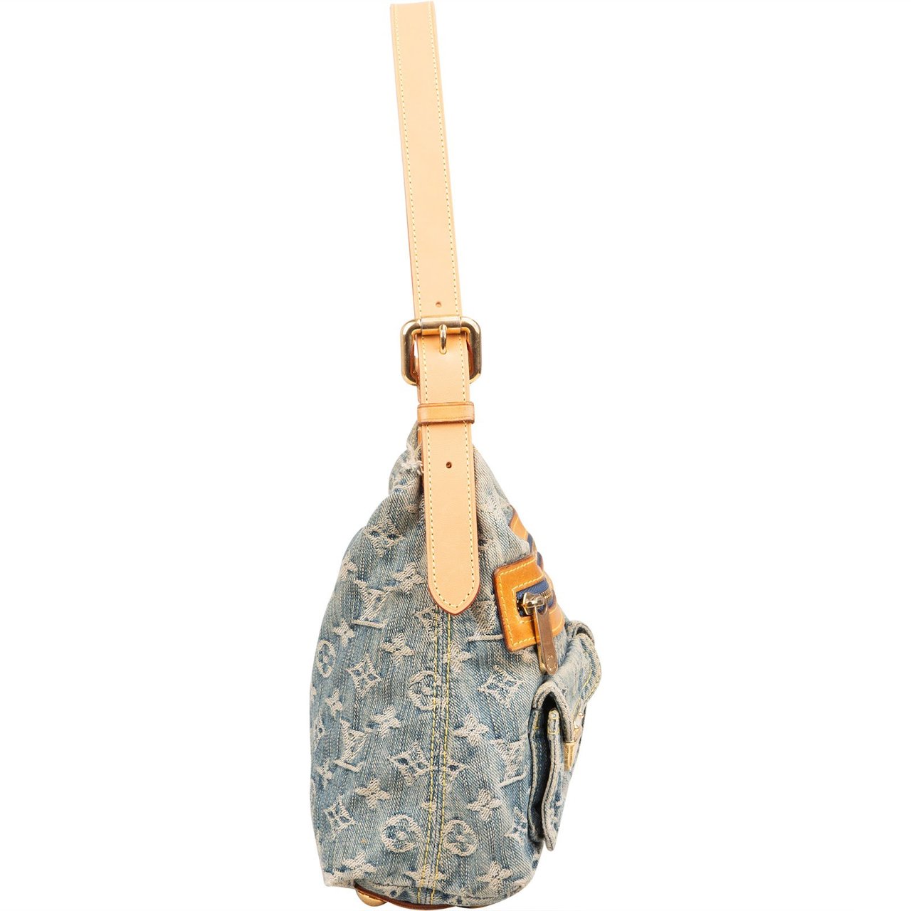 Louis Vuitton Louis Vuitton Monogram Denim Baggy PM Shoulder Bag Blauw