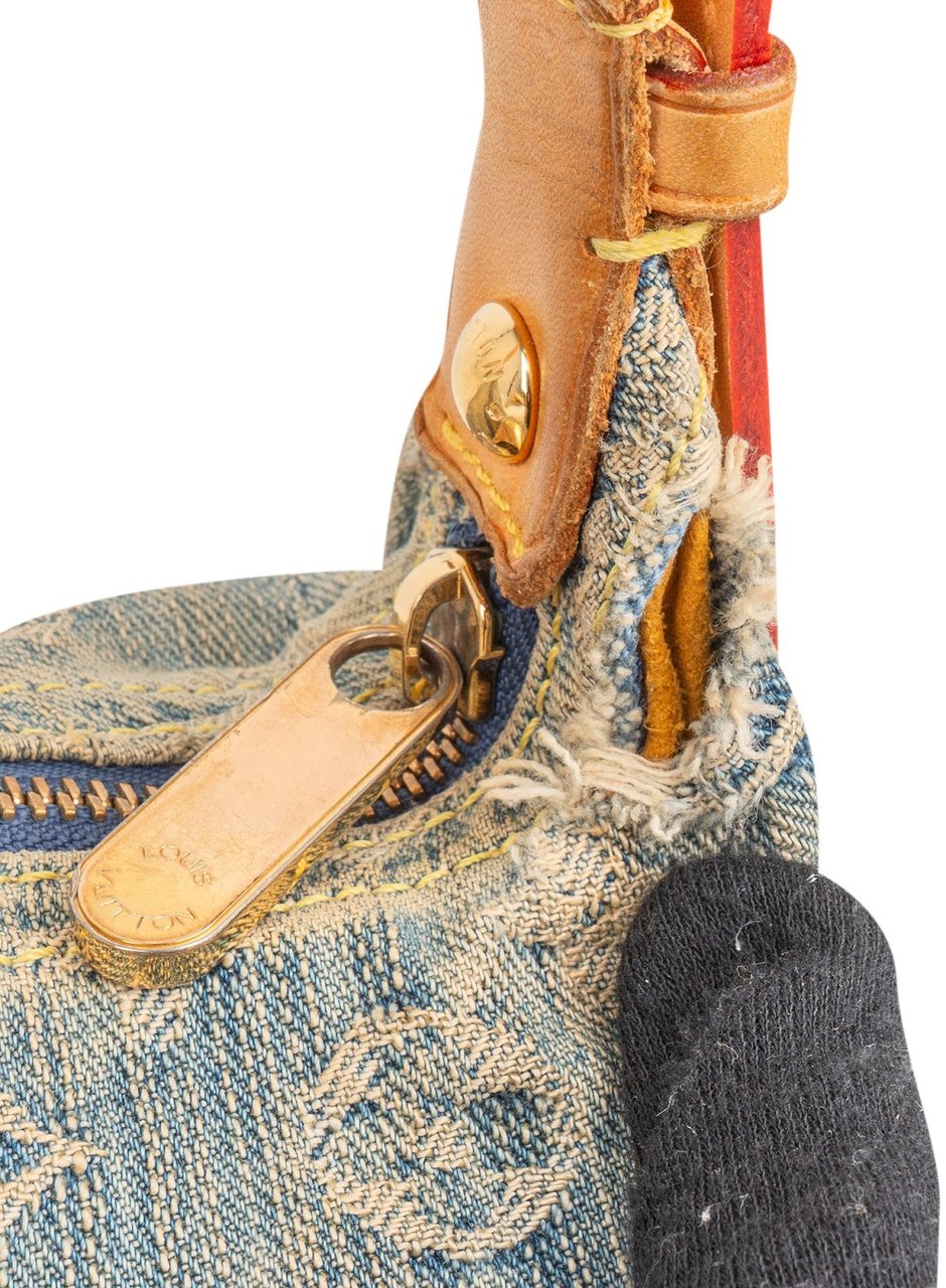 Louis Vuitton Louis Vuitton Monogram Denim Baggy PM Shoulder Bag Blauw
