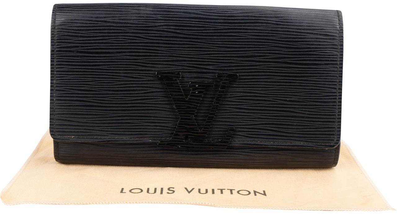 Louis Vuitton Louis Vuitton Noir Epi Leather Portefeuille Louise Wallet Zwart